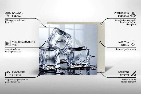 Tagliere in vetro temperato Cubetti di ghiaccio