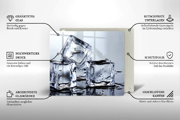 Tagliere in vetro temperato Cubetti di ghiaccio