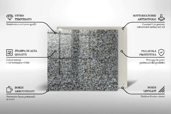 Tagliere in vetro temperato Trama di pietra