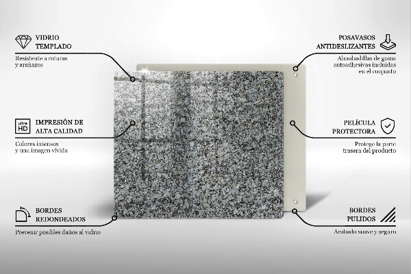 Tagliere in vetro temperato Trama di pietra