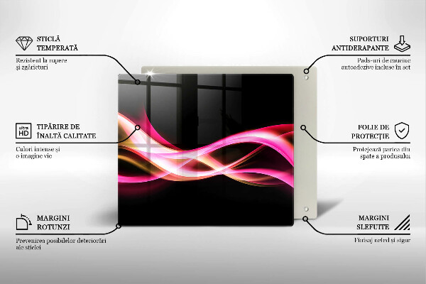 Tagliere in vetro temperato Fumo al neon astratto