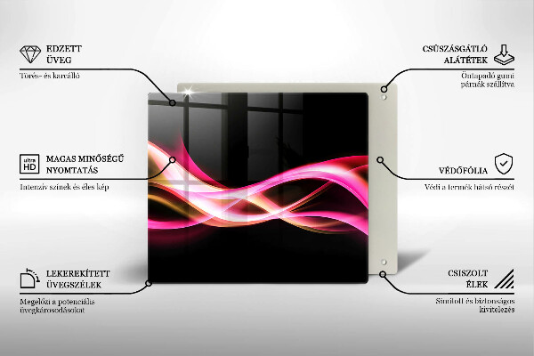 Tagliere in vetro temperato Fumo al neon astratto