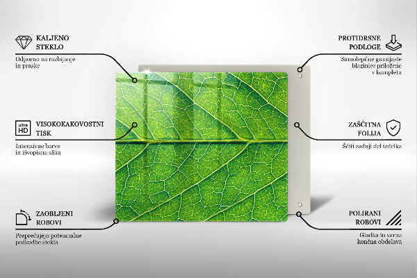 Tagliere in vetro temperato Vene delle foglie naturali