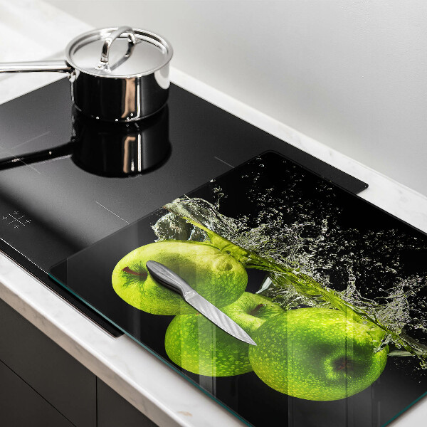Tagliere in vetro temperato Mele verdi e acqua