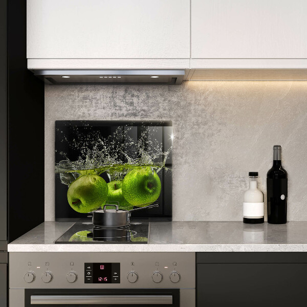 Tagliere in vetro temperato Mele verdi e acqua