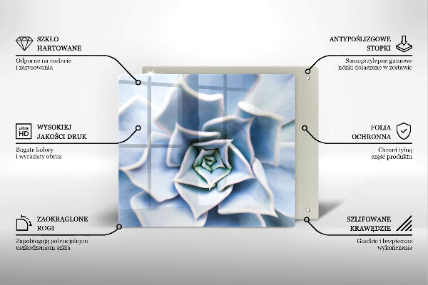 Tagliere in vetro temperato Pianta da fiore