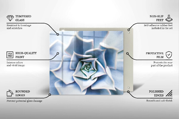 Tagliere in vetro temperato Pianta da fiore