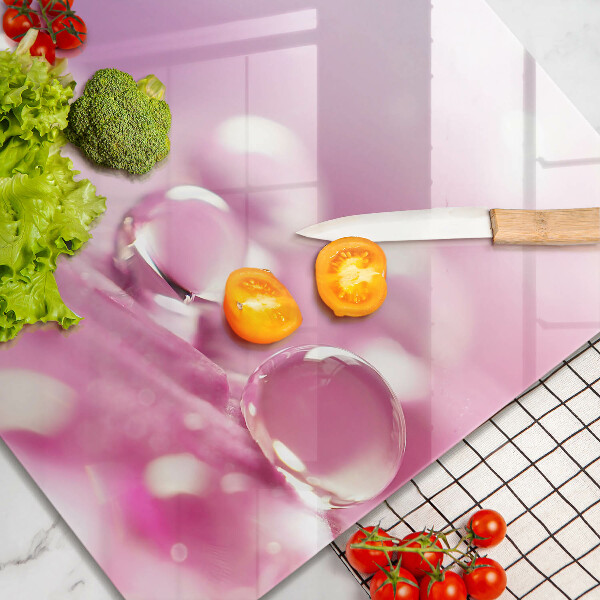 Tagliere in vetro temperato Petali di fiori di rugiada