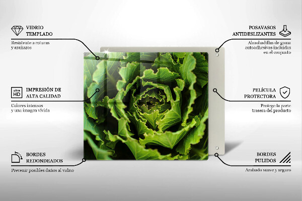Tagliere in vetro temperato Mangiare foglie di lattuga