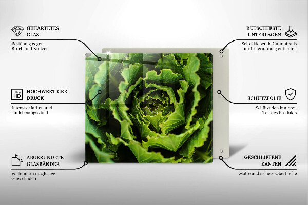 Tagliere in vetro temperato Mangiare foglie di lattuga
