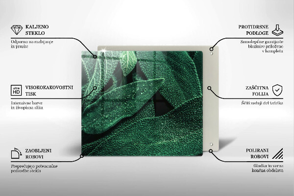 Tagliere in vetro temperato Le foglie della pianta