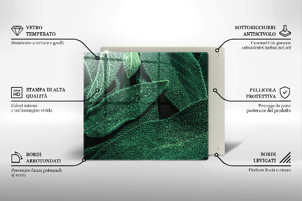 Tagliere in vetro temperato Le foglie della pianta
