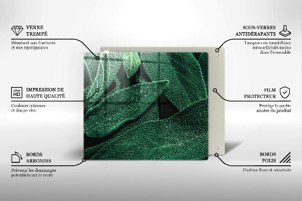 Tagliere in vetro temperato Le foglie della pianta