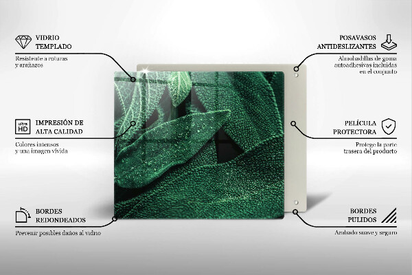 Tagliere in vetro temperato Le foglie della pianta