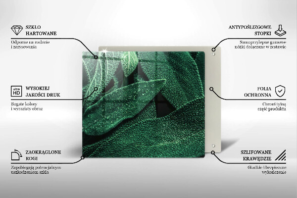 Tagliere in vetro temperato Le foglie della pianta