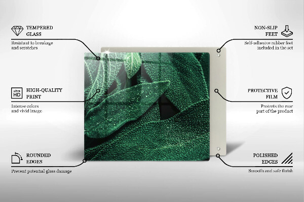 Tagliere in vetro temperato Le foglie della pianta