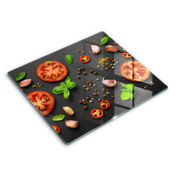 Tagliere in vetro temperato Pomodori e spezie