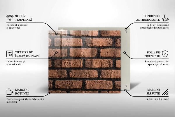 Tagliere in vetro Muro di mattoni