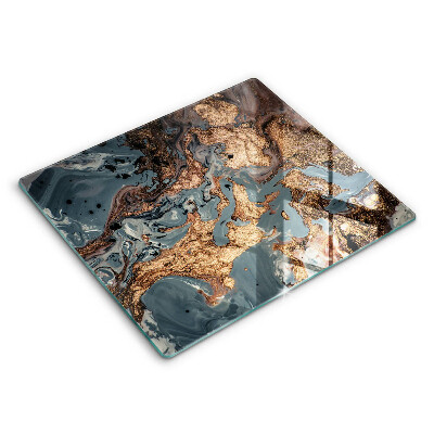 Tagliere in vetro Struttura in roccia dorata