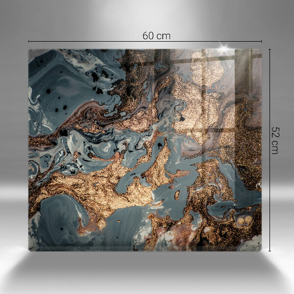 Tagliere in vetro Struttura in roccia dorata