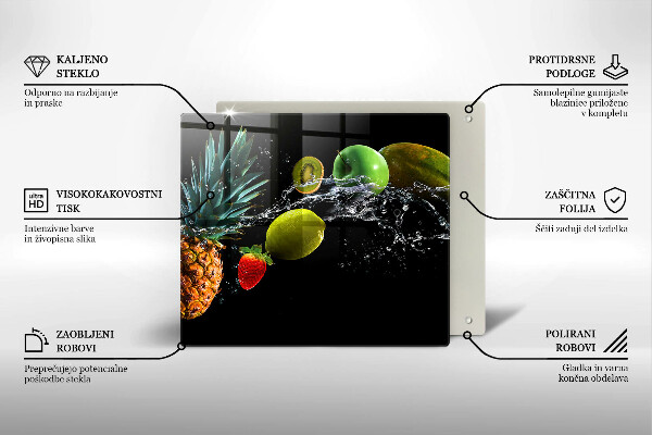 Tagliere in vetro Frutta in acqua