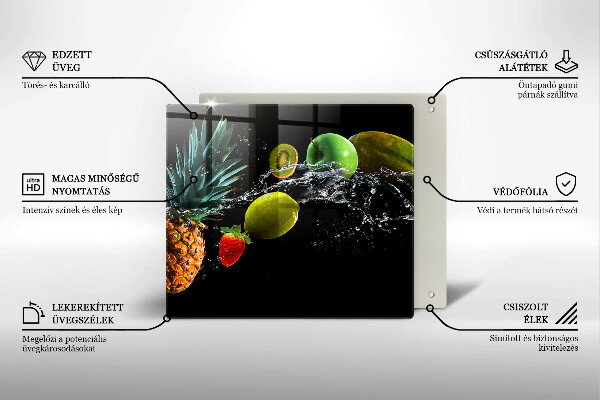 Tagliere in vetro Frutta in acqua