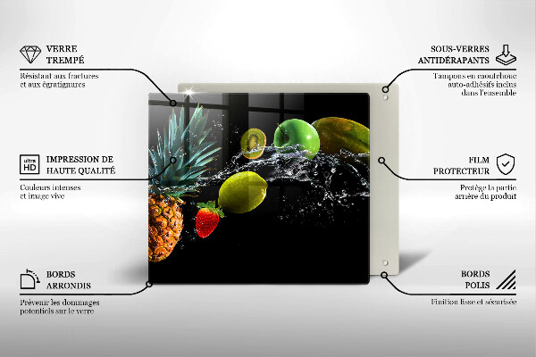 Tagliere in vetro Frutta in acqua