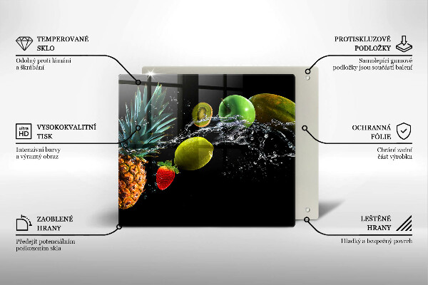 Tagliere in vetro Frutta in acqua