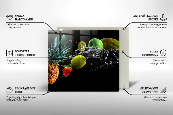 Tagliere in vetro Frutta in acqua