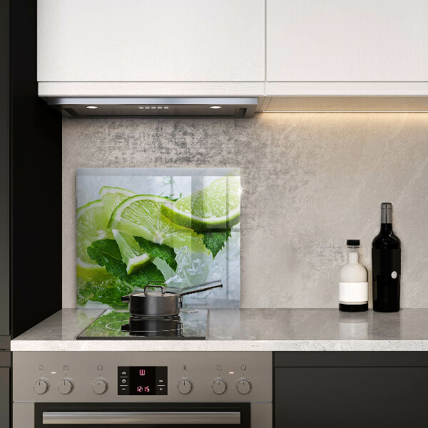 Tagliere in vetro temperato Menta lime e ghiaccio