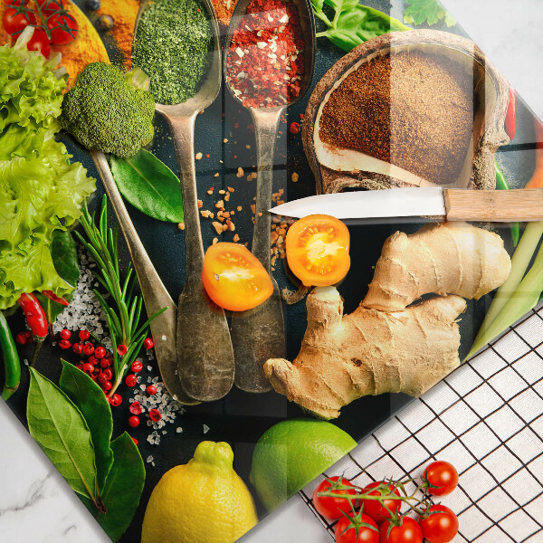 Tagliere in vetro temperato Cucchiai per spezie da cucina