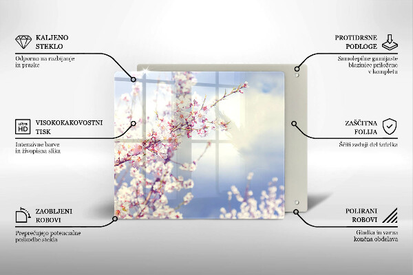 Tagliere in vetro Albero fiorito