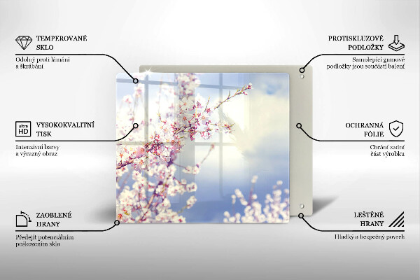 Tagliere in vetro Albero fiorito