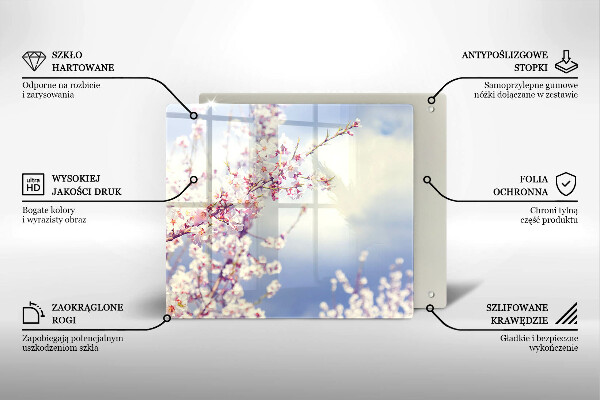 Tagliere in vetro Albero fiorito