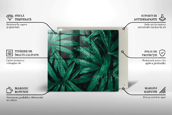 Tagliere in vetro Foglie di piante