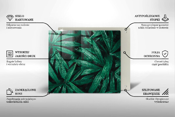 Tagliere in vetro Foglie di piante