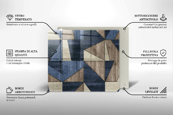 Tagliere in vetro Astrazione geometrica