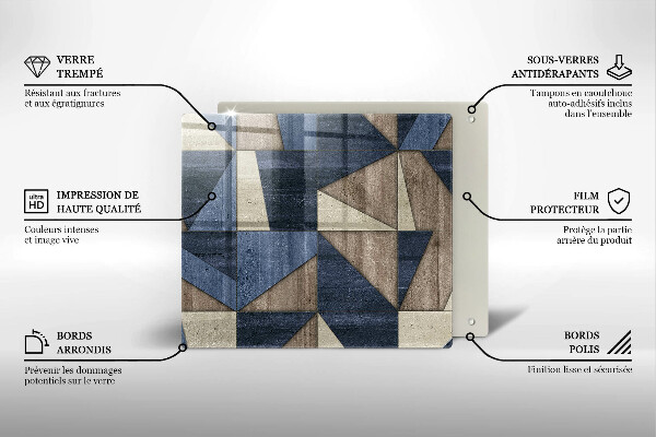 Tagliere in vetro Astrazione geometrica