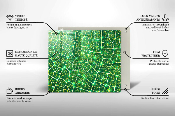 Tagliere in vetro Struttura delle foglie