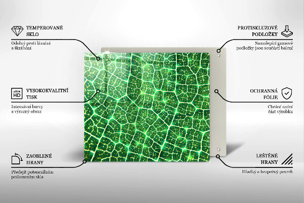 Tagliere in vetro Struttura delle foglie