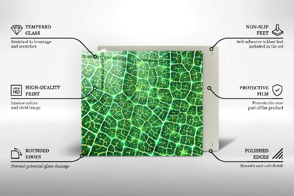 Tagliere in vetro Struttura delle foglie