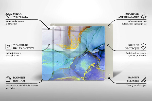 Tagliere in vetro Pietra d'oro incrinata