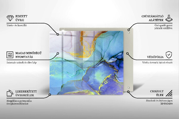 Tagliere in vetro Pietra d'oro incrinata