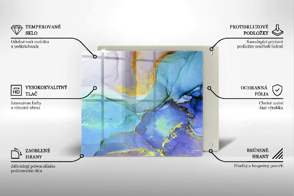 Tagliere in vetro Pietra d'oro incrinata