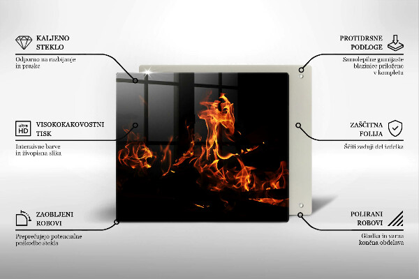 Tagliere in vetro Accendi una fiamma viva