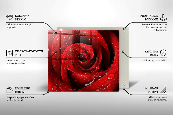 Tagliere in vetro temperato Petali di fiori di rosa