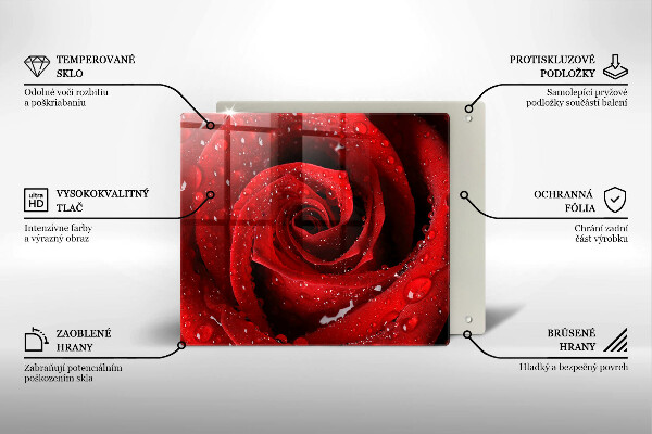 Tagliere in vetro temperato Petali di fiori di rosa