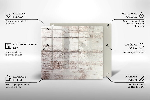 Tagliere in vetro temperato Vecchie tavole di legno