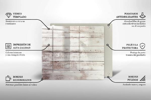 Tagliere in vetro temperato Vecchie tavole di legno