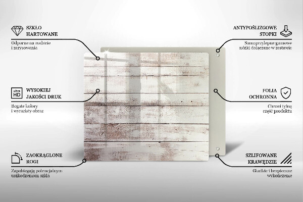 Tagliere in vetro temperato Vecchie tavole di legno